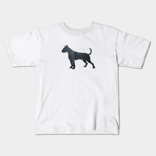 Boxer Dog Black Silhouette Art Kids T-Shirt